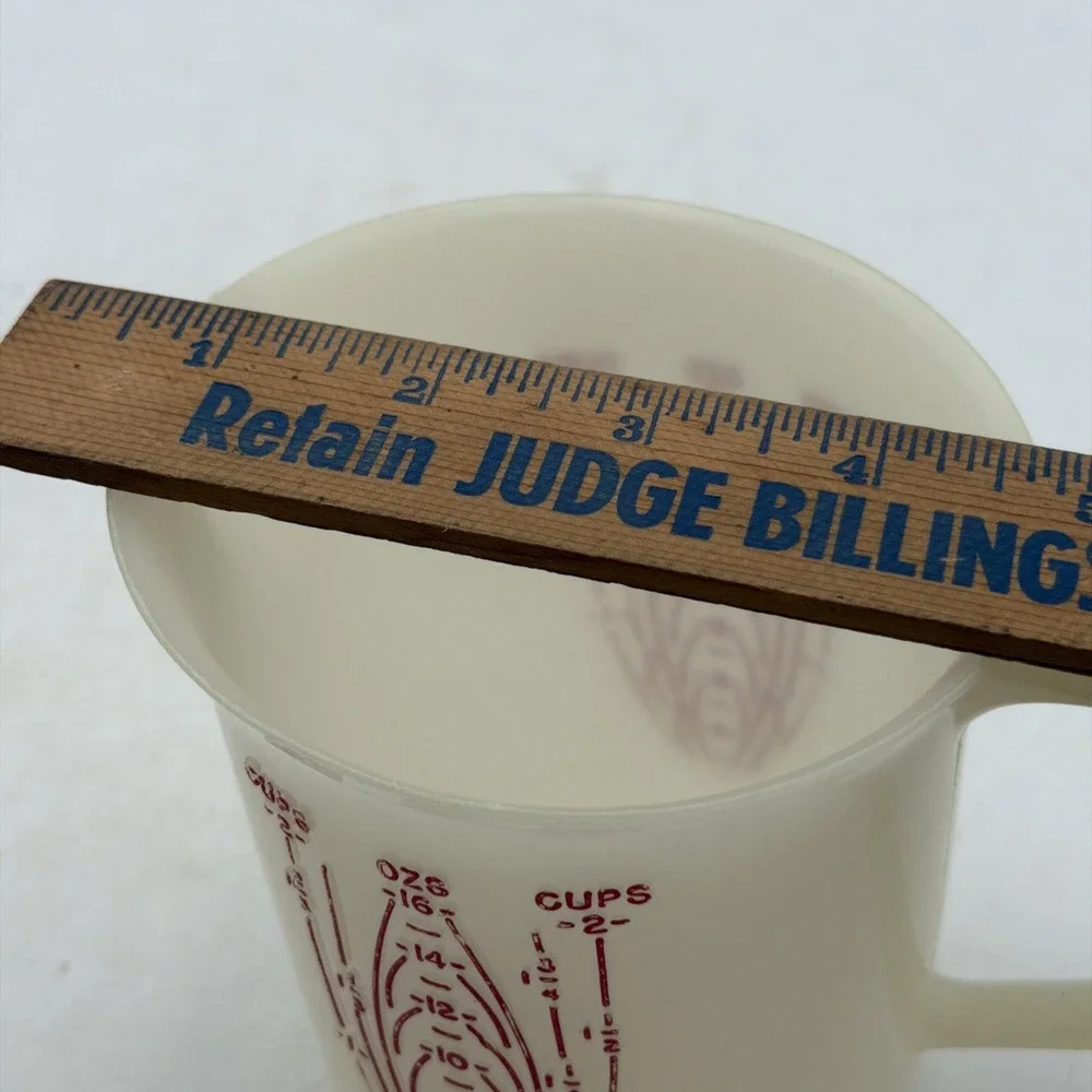 Vintage 50s Tupperware 134-2 Two Cup Measuring Pitcher Red Lettering
